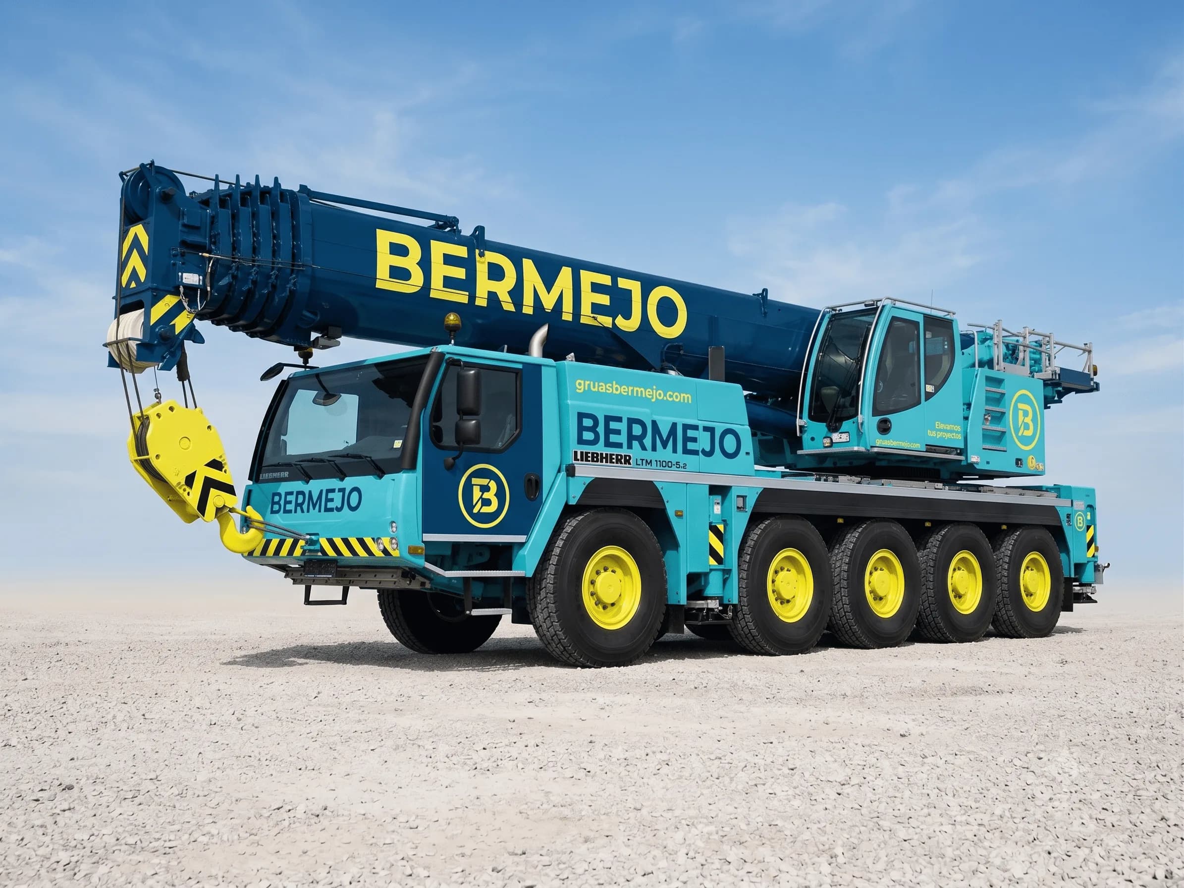 LIEBHERR LTM 1100-5.2 · telescópica de 100 t de Grúas Bermejo